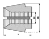 Druckspannzangen Long-Star Ausführung